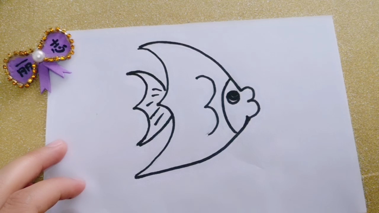 简笔画:用数字3组合的小鱼
