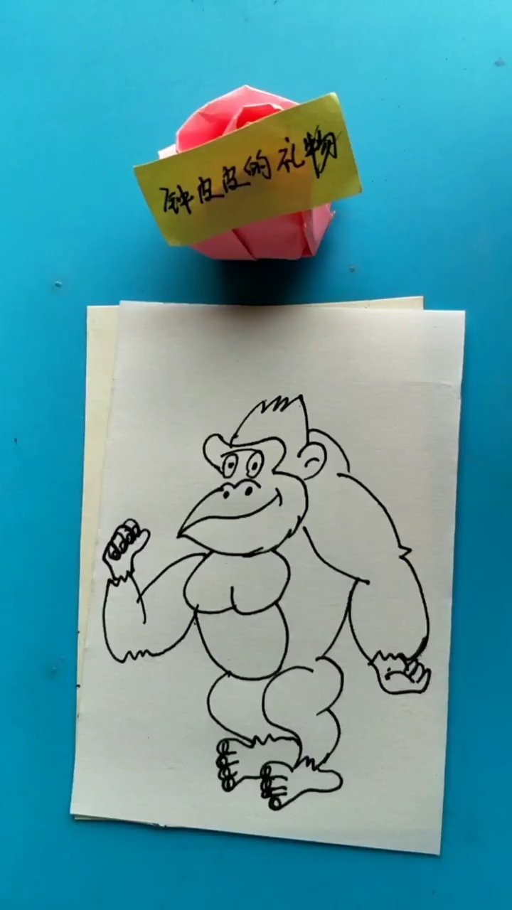 [简笔画]强壮的大猩猩