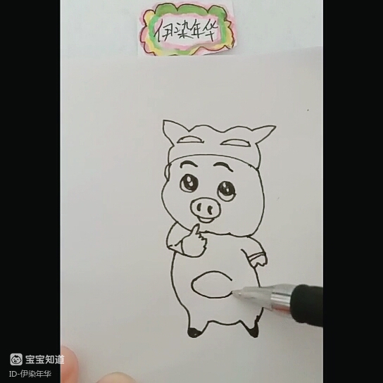 精 [才艺打卡]简笔画聪明可爱的猪猪侠