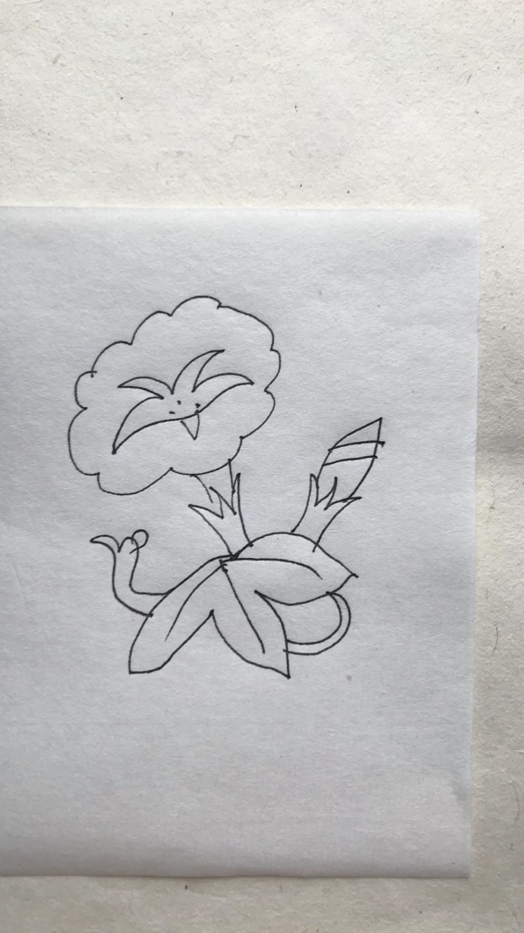 绘画比拼一朵漂亮的牵牛花