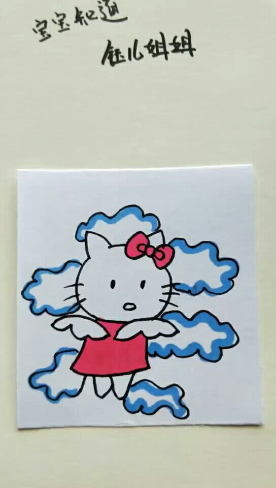 简笔画:如何画可爱的hellokitty