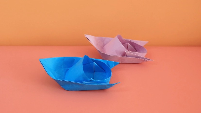 创意手工,折纸游艇,男孩子最爱哦
