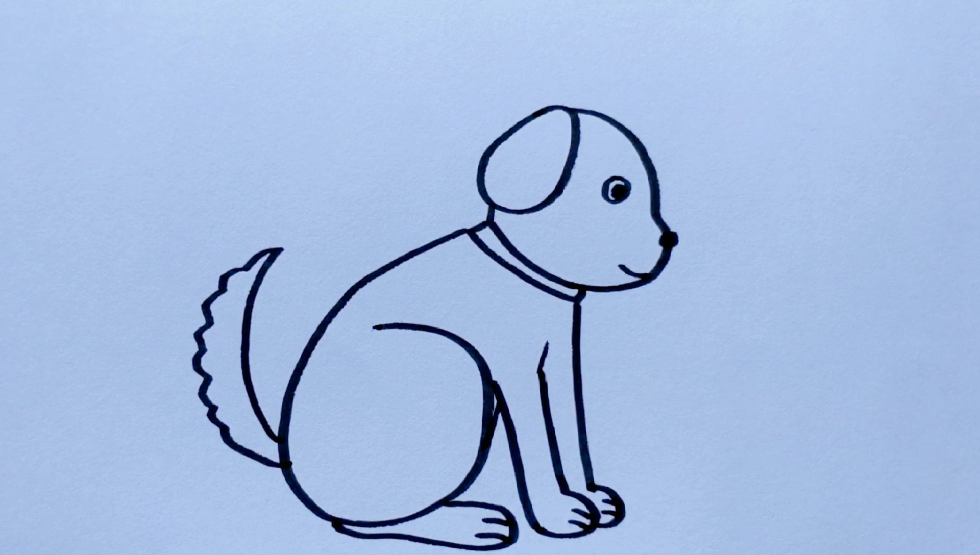 手画小狗的简单画法图片