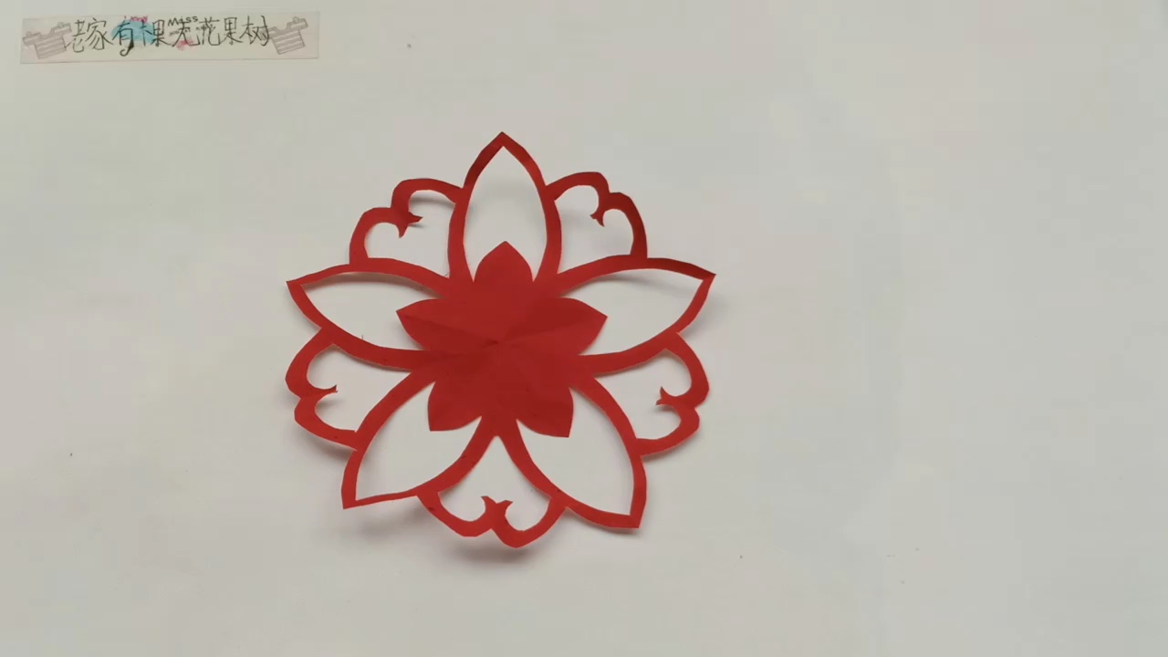 五角剪纸:简单大方的五瓣花