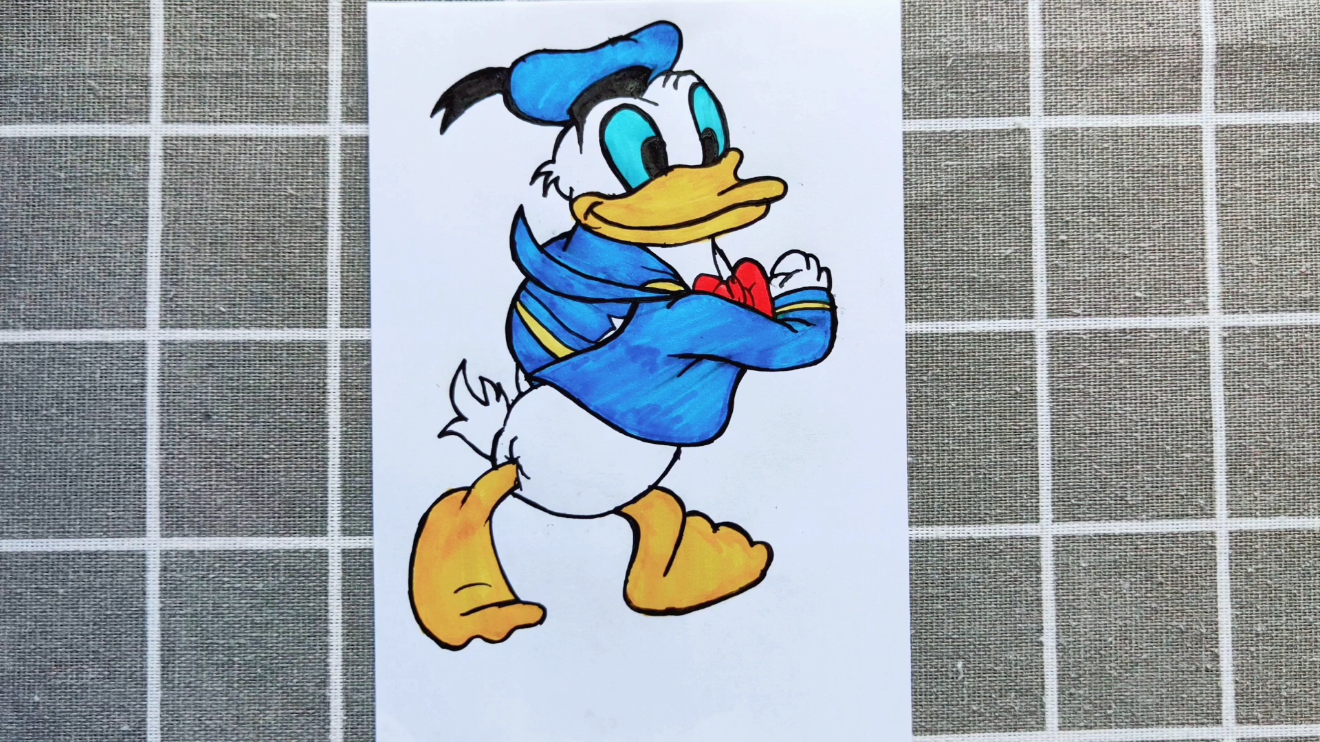 简笔画 奔跑的唐老鸭