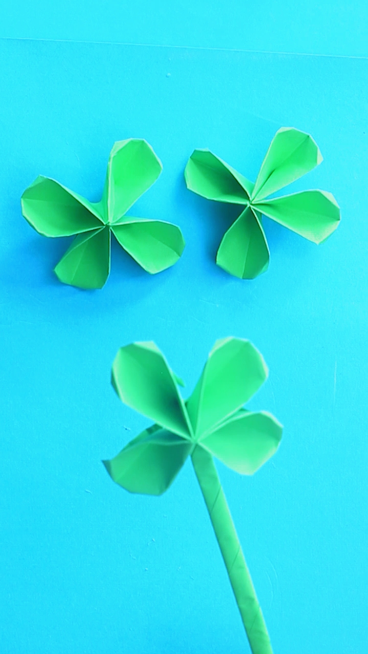 [百变折纸]折幸运四叶草