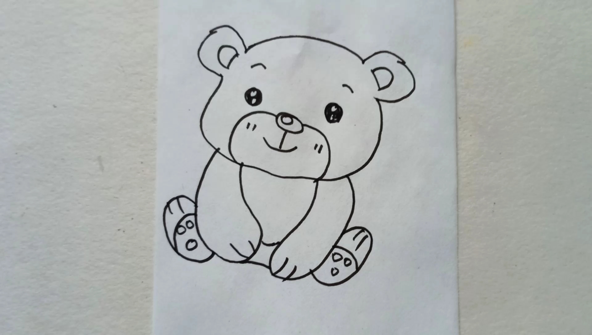 可爱呆萌的小熊这样画,很简单哦