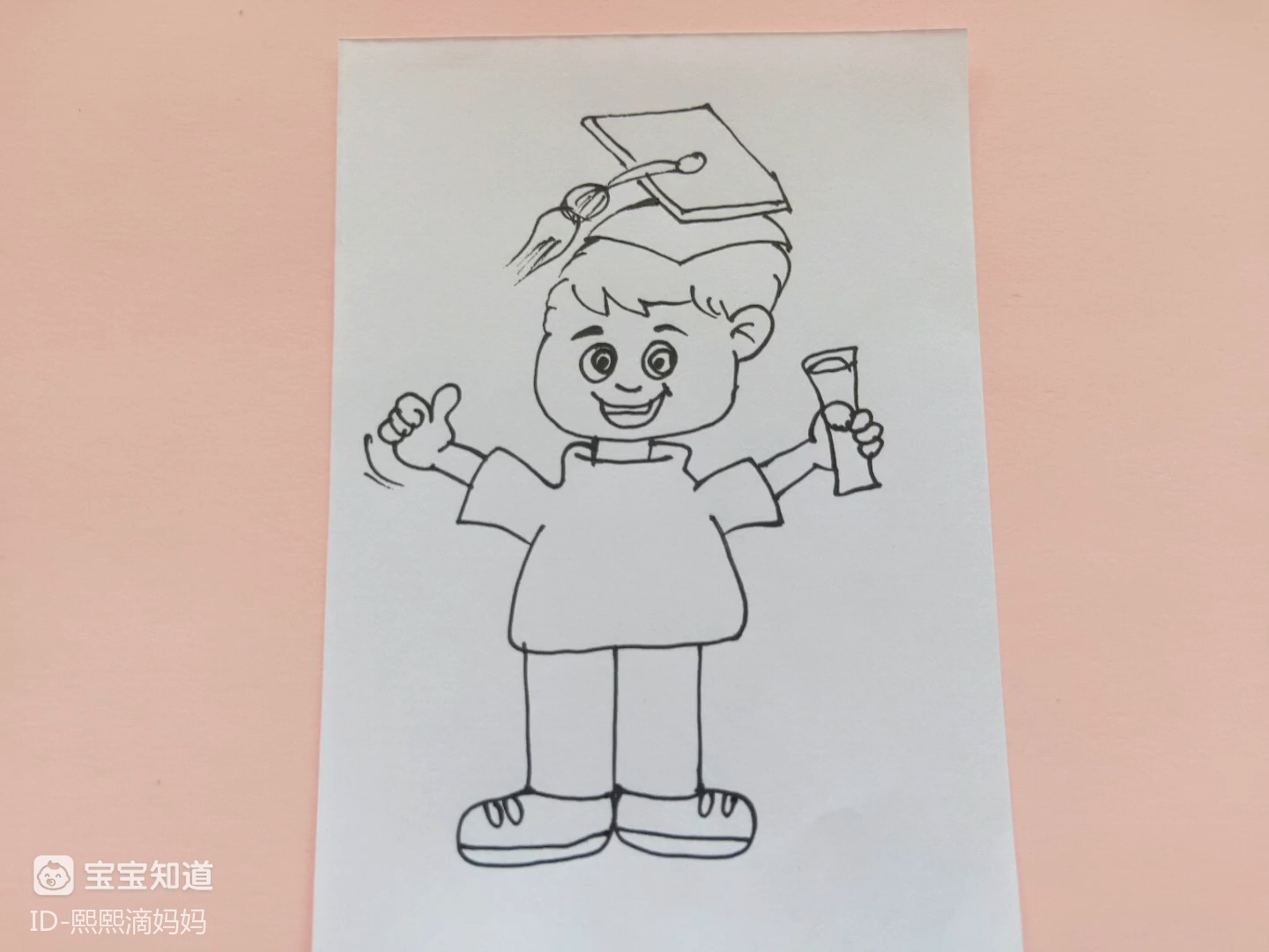 [画画秀]画一个毕业的男孩