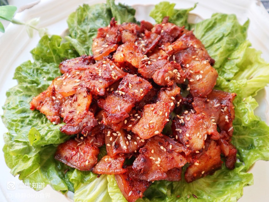 好吃到吮指的孜然烤五花肉