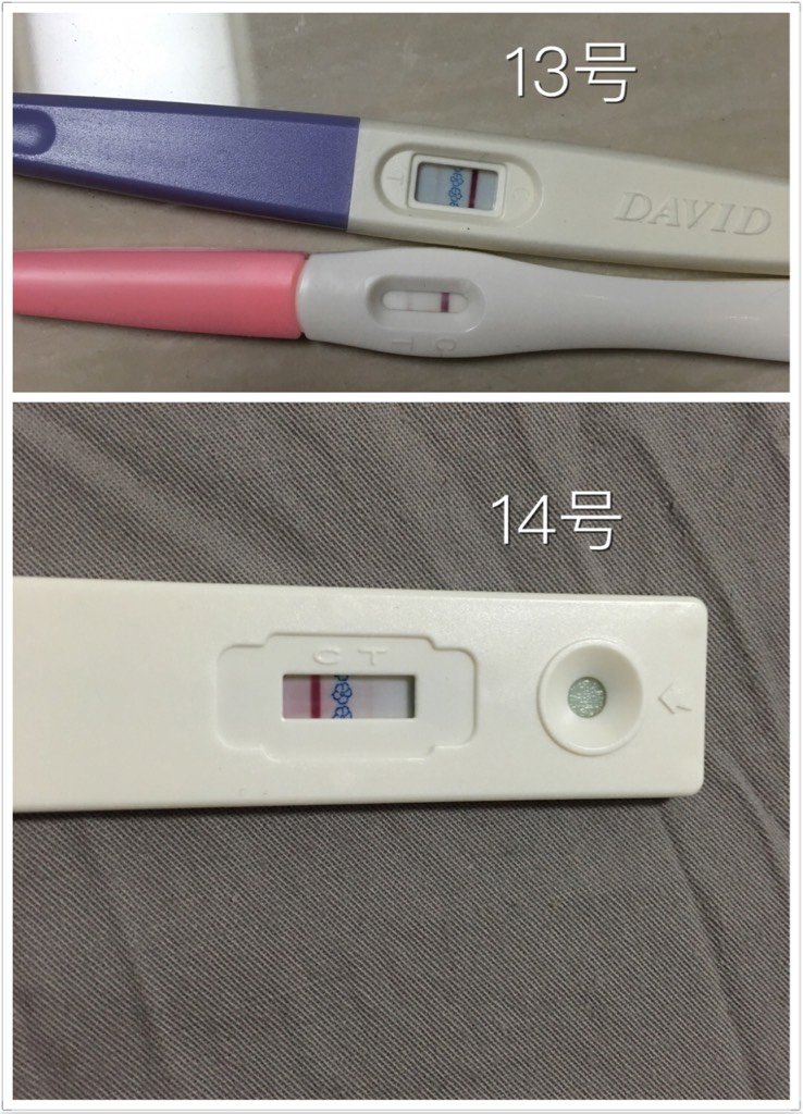 帮我看下是否怀孕,上月14号月经,今天14号,昨天和今天用不同的验孕棒