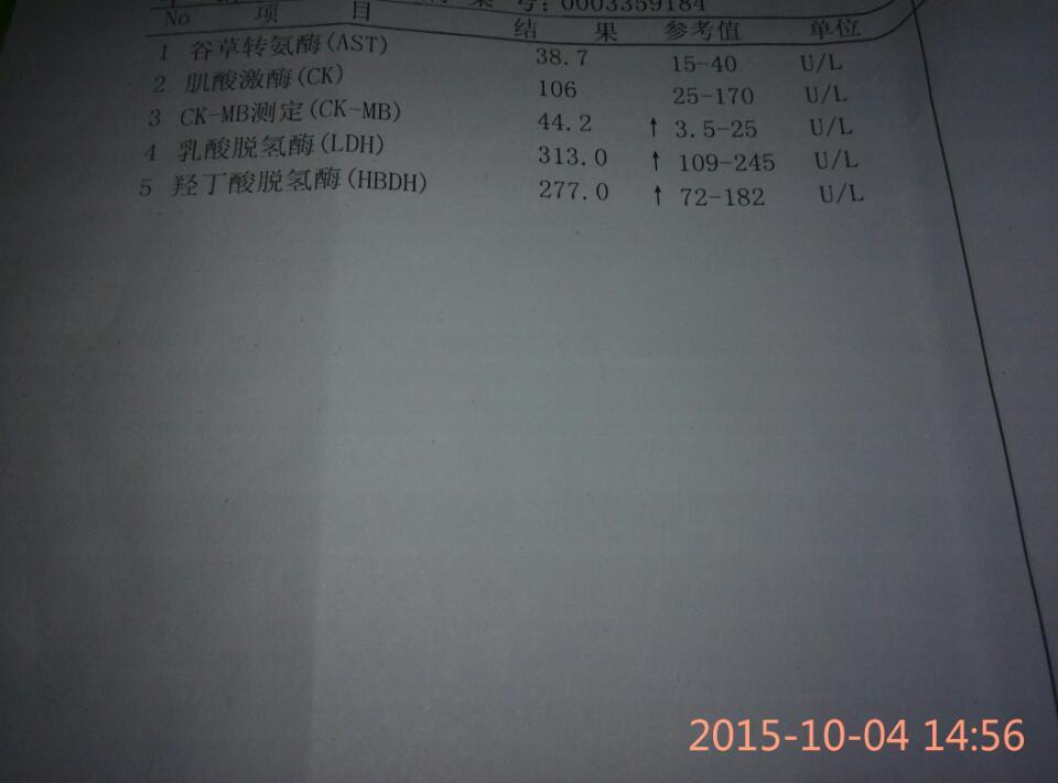 心肌酶谱问题大吗