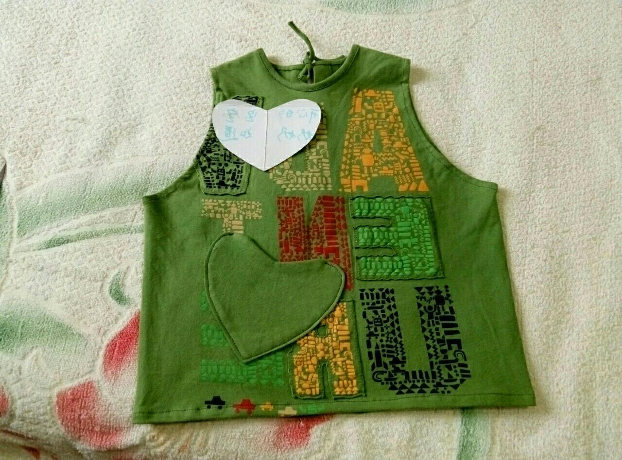 经验榜#变废为宝,旧体恤改造宝宝小罩衣