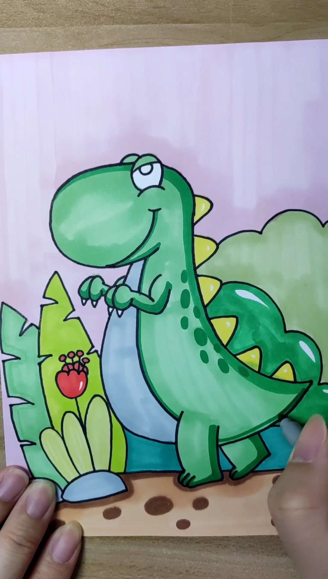 画恐龙 四年级仙女图片
