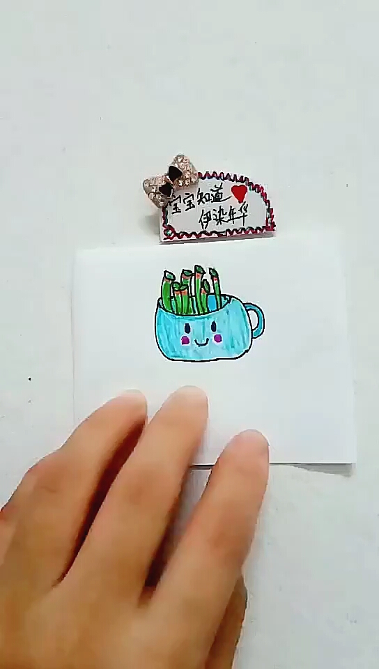 简笔画之多肉植物筒叶花月