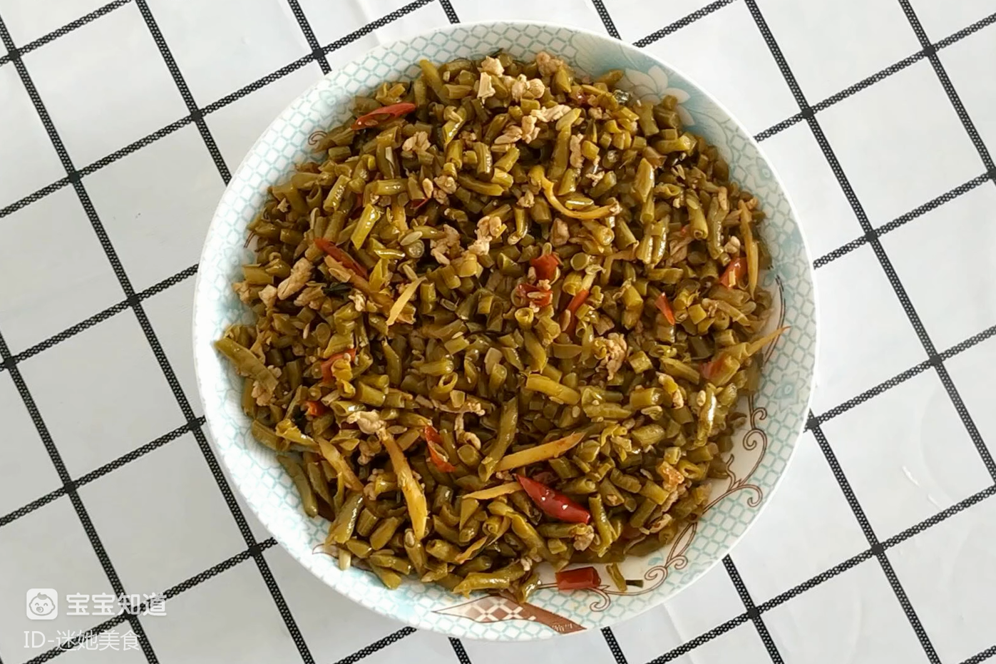 酸豆角里加一点肉末,营养美味又开胃,我家冬天最爱的一道菜