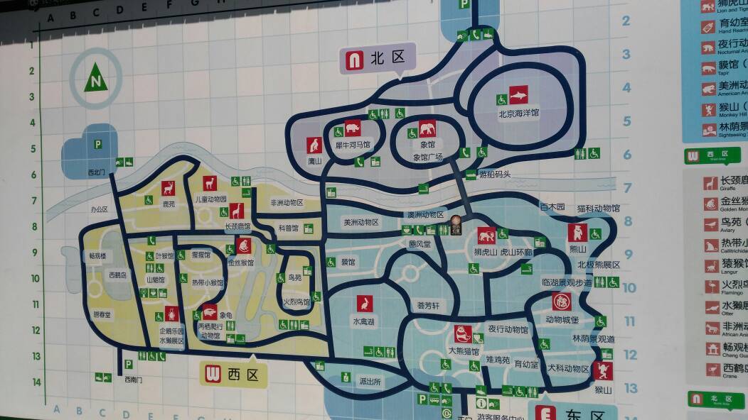 4楼 来张地图  话说这次游玩完全没有路线,进门半小时一个动物没看见