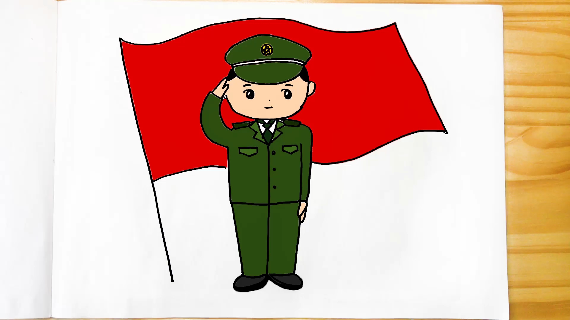 中国士兵怎么画 简单图片