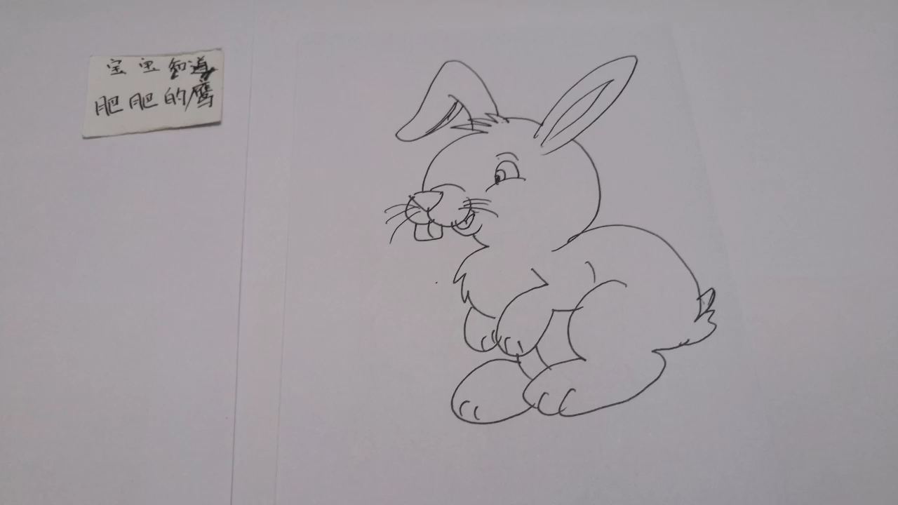 [画画秀]画一只开心的兔子