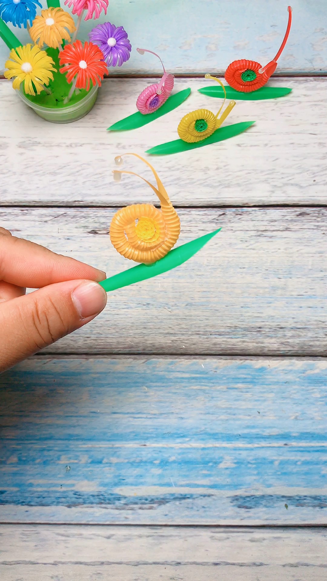 创意手工diy-教你用吸管卷出小蜗牛#星知计划