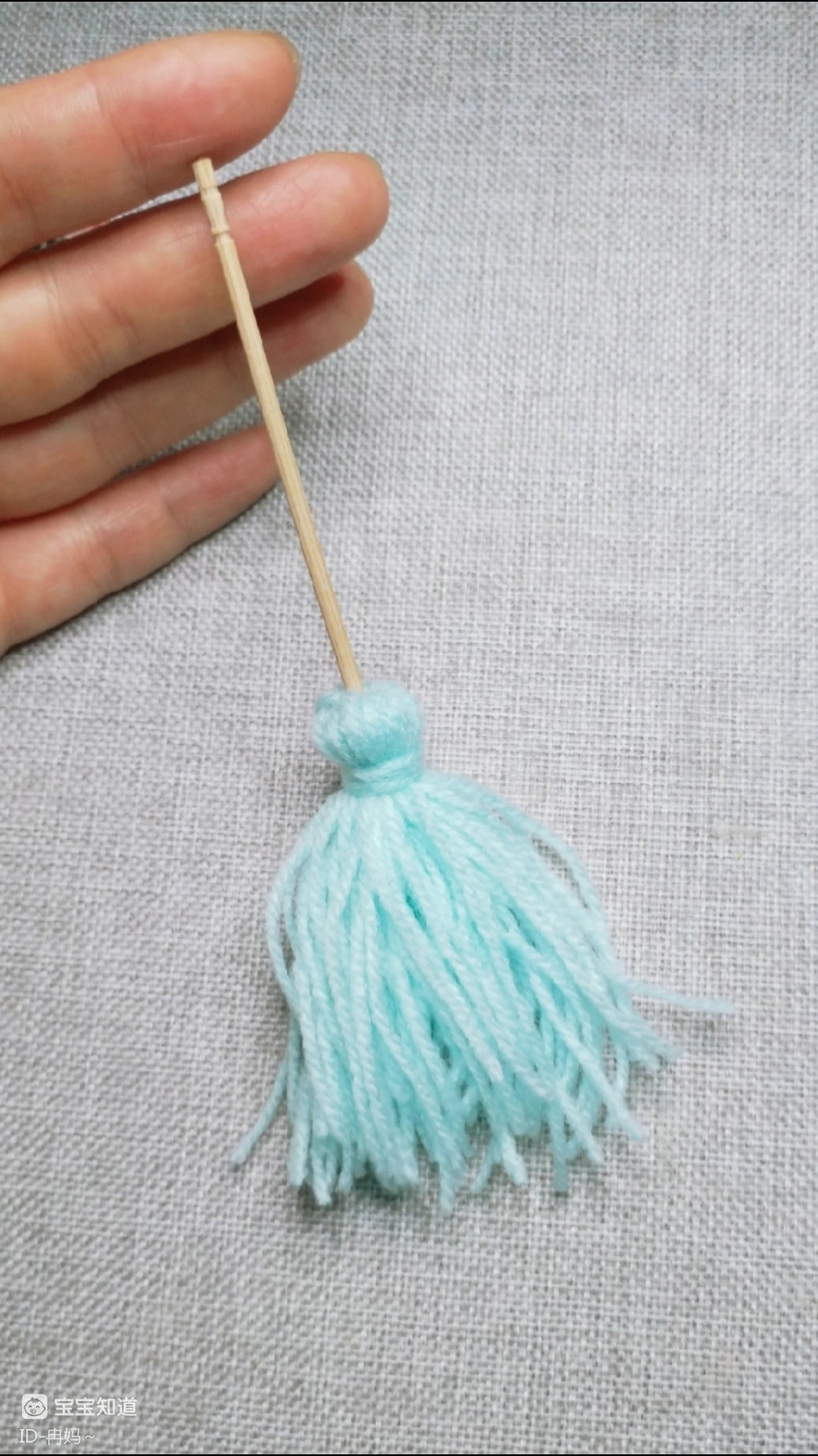 亲子手工:迷你小拖把