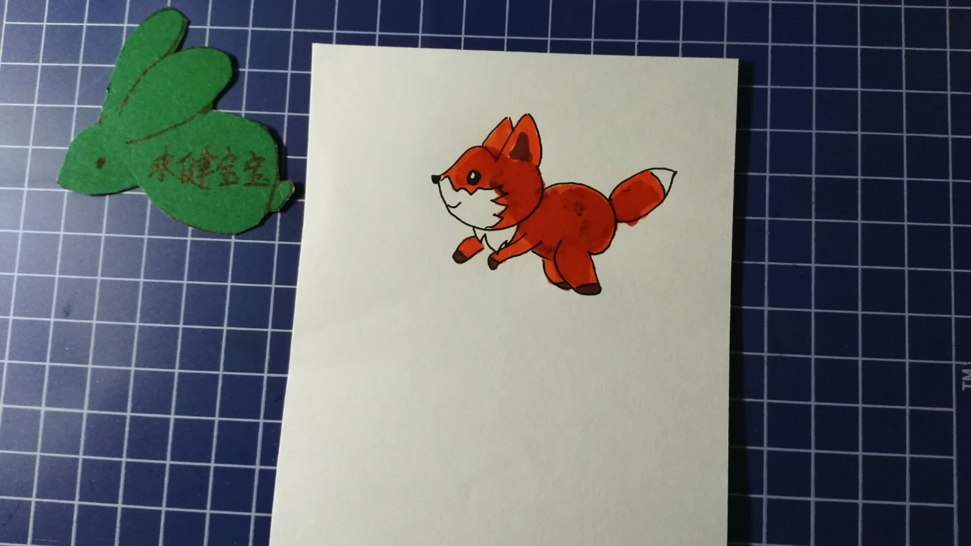狐狸简笔画奔跑图片