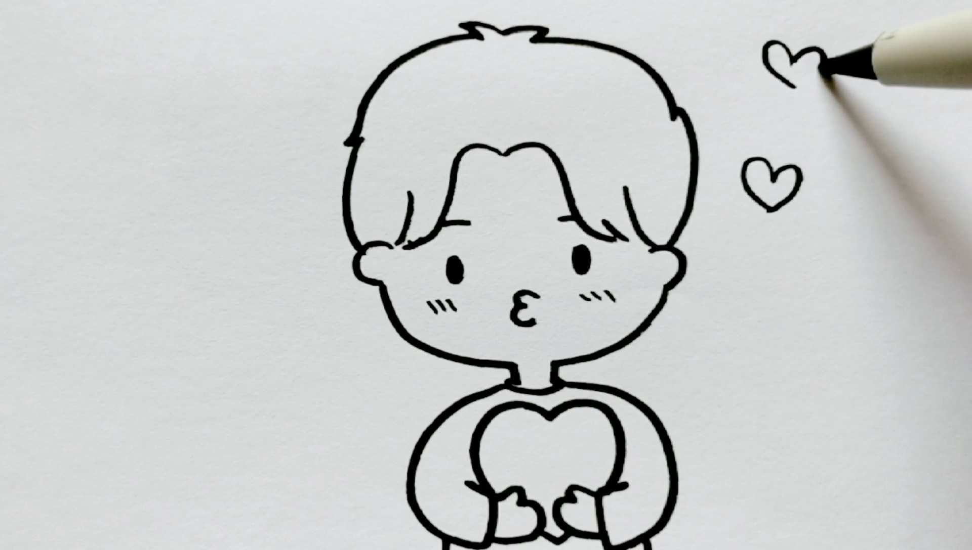 小男孩简笔画