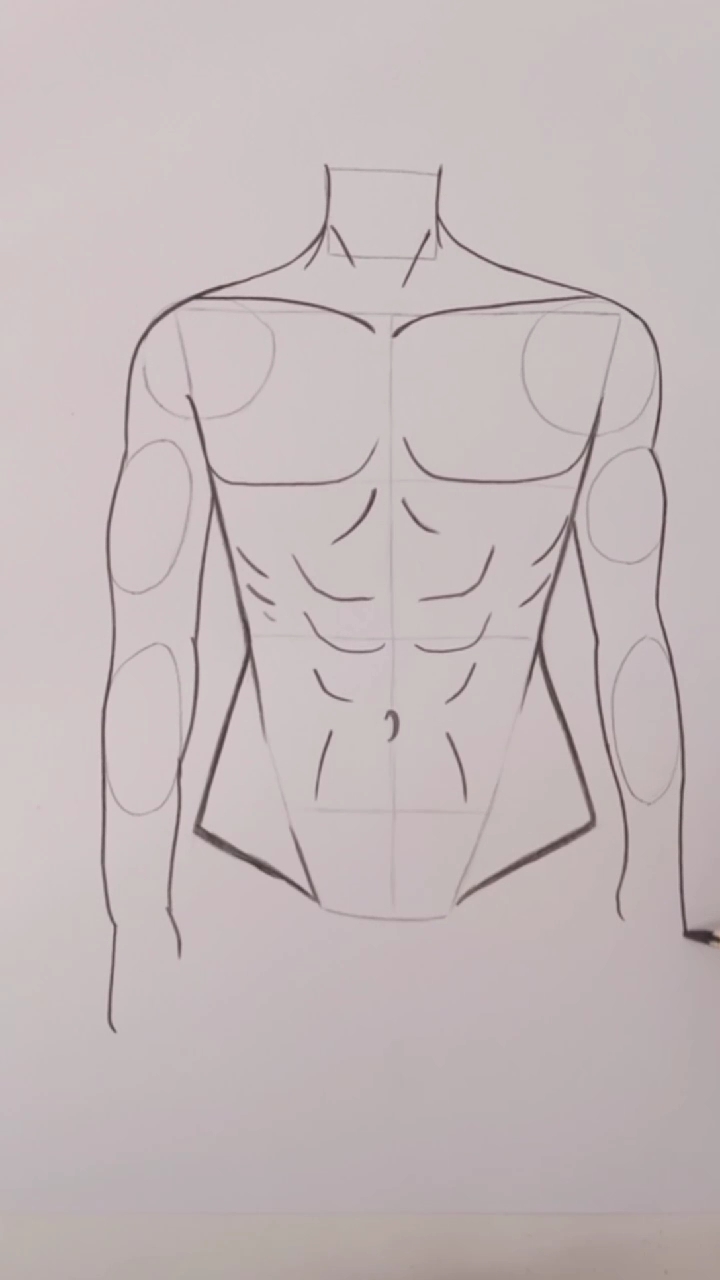 动漫男生身体的画法图片