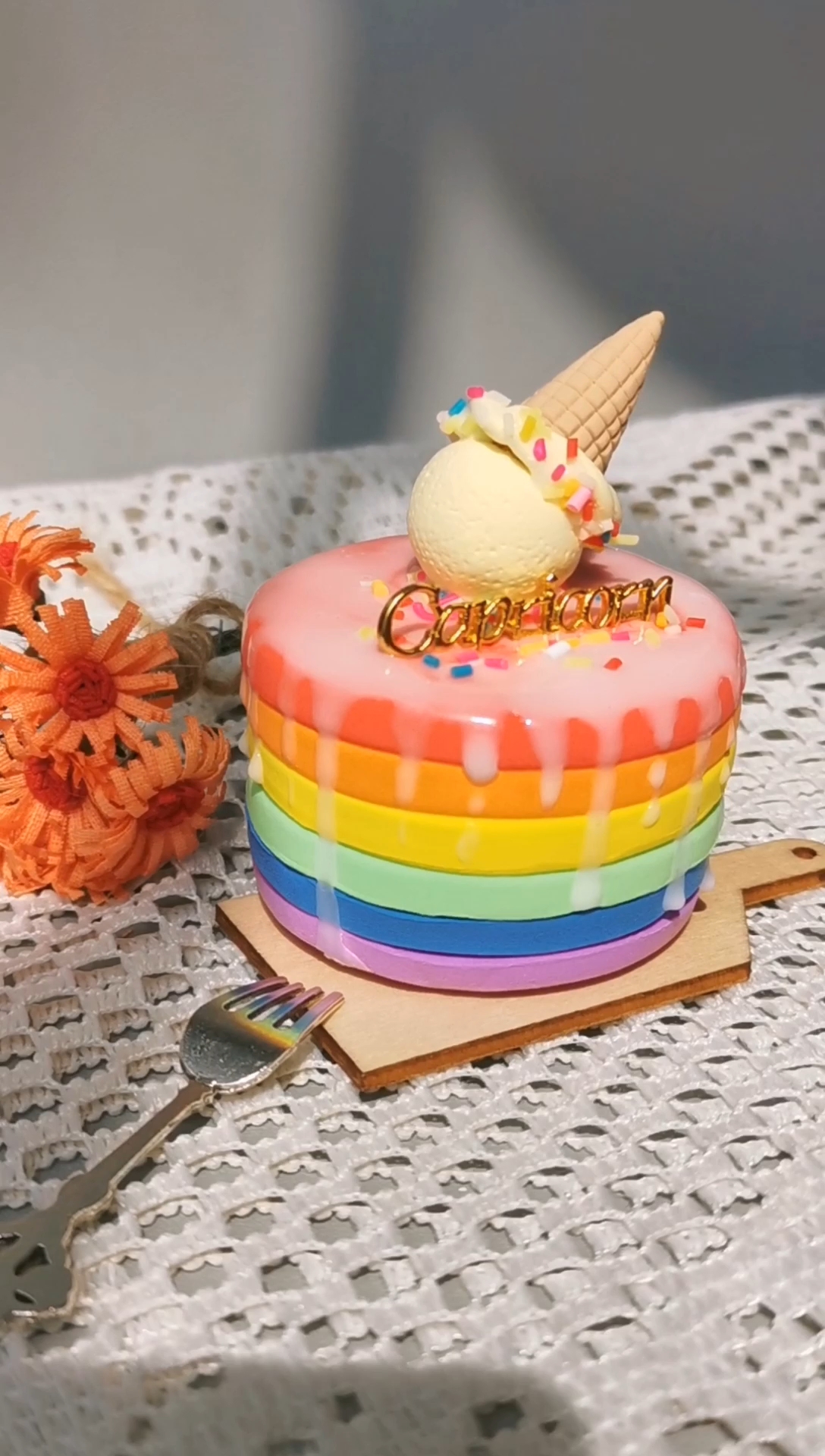 [墨叔]指尖上的彩虹蛋糕粘土手工教程