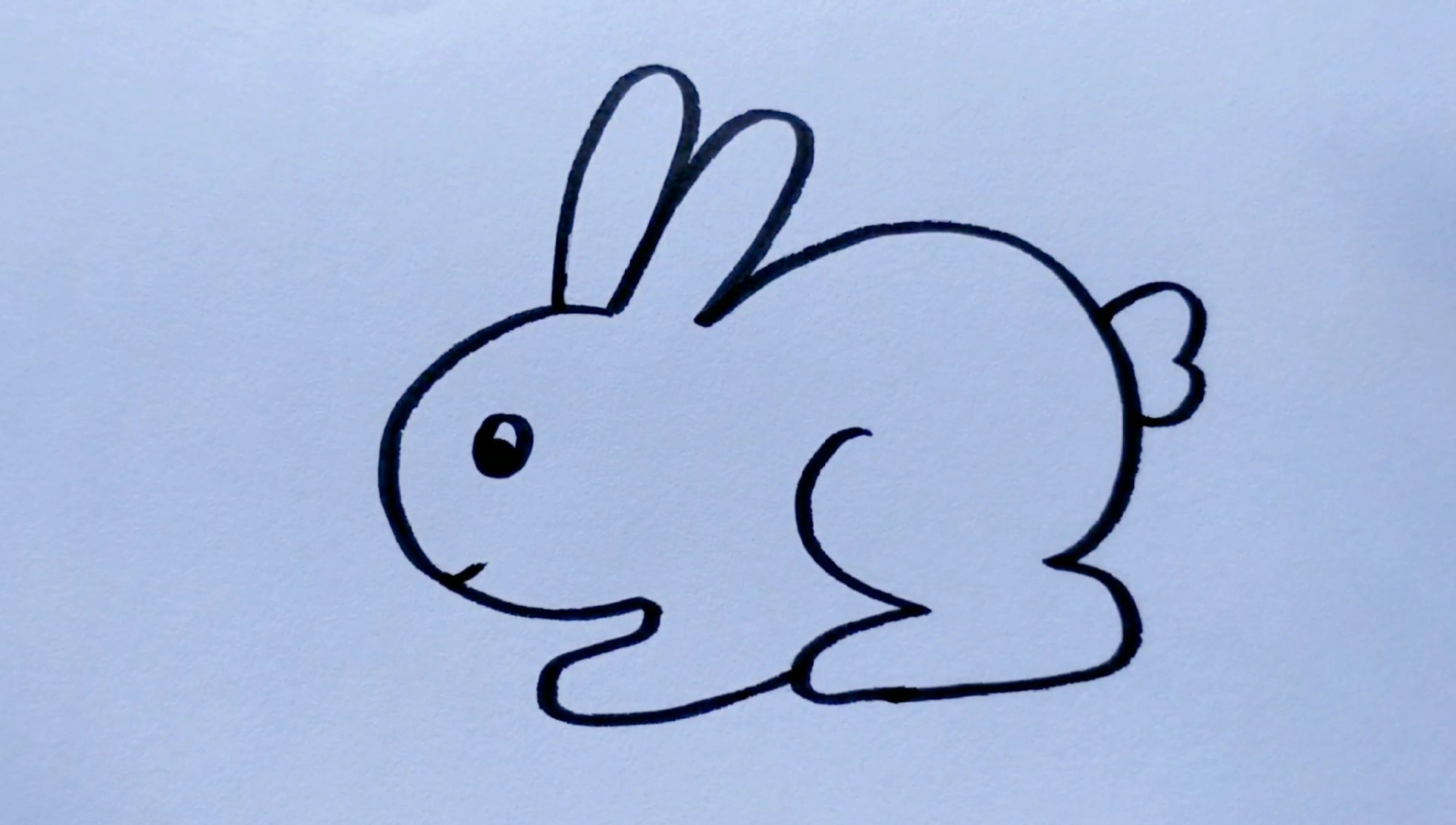 用数字3画小白兔图片