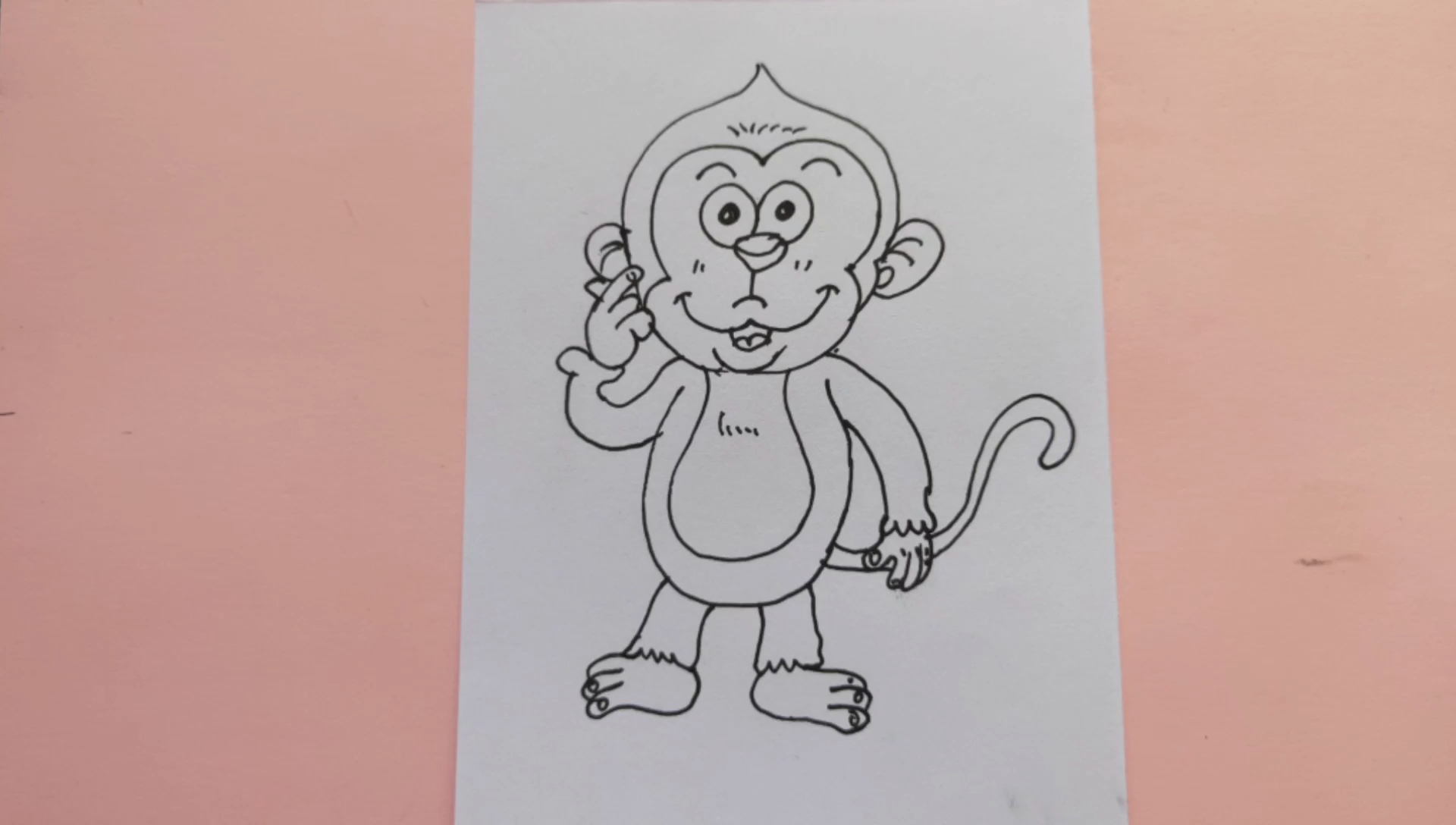 跟我画一只长尾巴的小猴子
