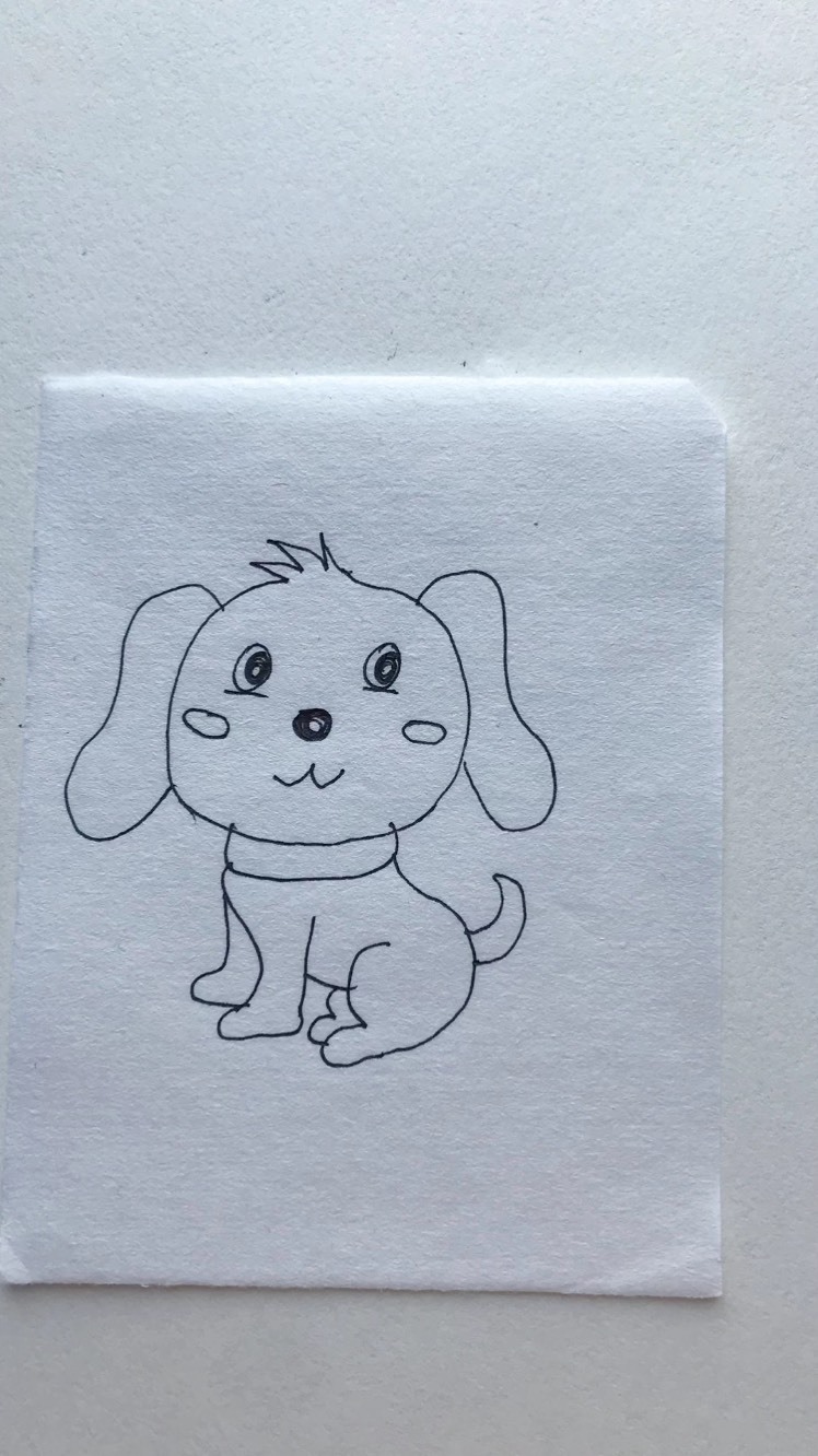 学校图片绘画 小狗图片
