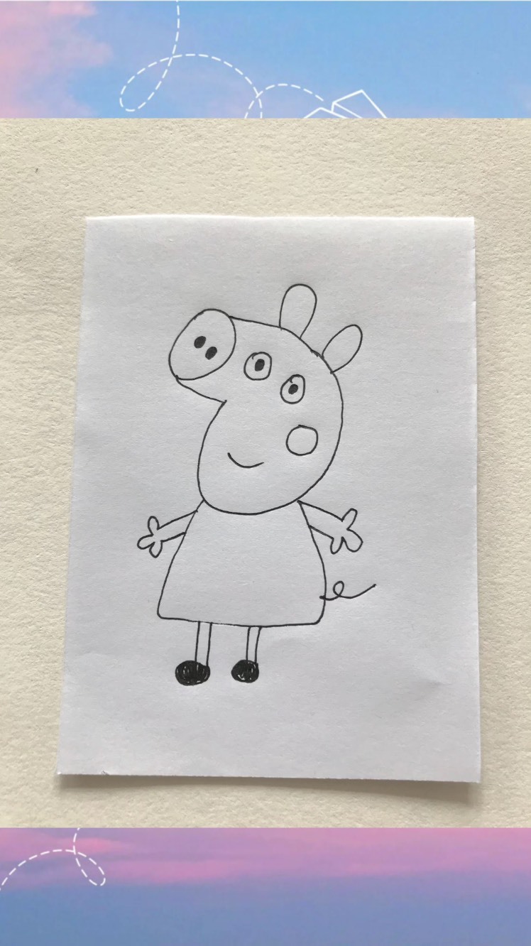 [绘画比拼]画一只可爱的小猪佩奇
