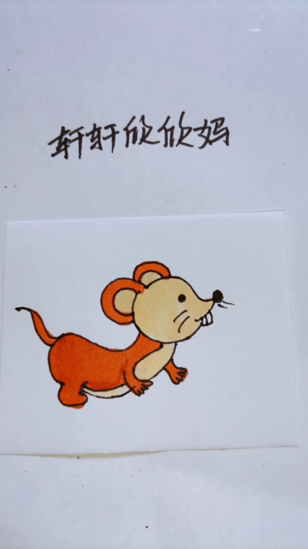 简笔画 准备偷吃的小老鼠