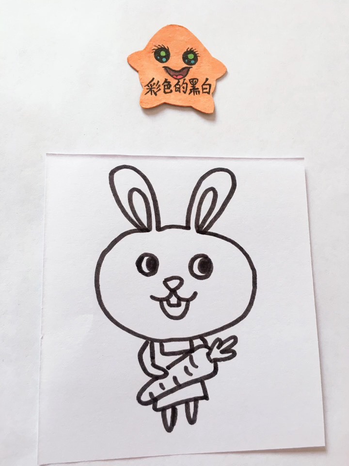 精 简笔画 教你画一只呆萌可爱的小兔兔