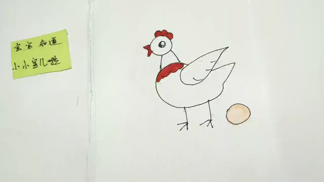 母鸡下蛋画画图片
