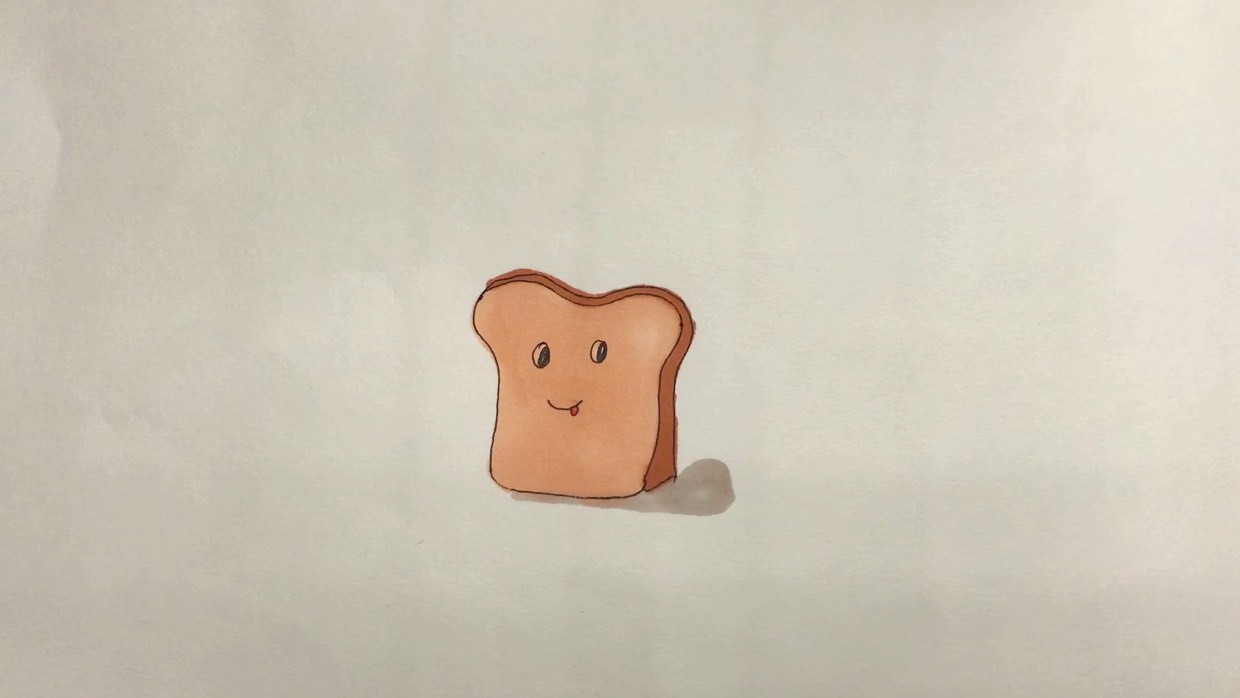 精 儿童简笔画《面包片》
