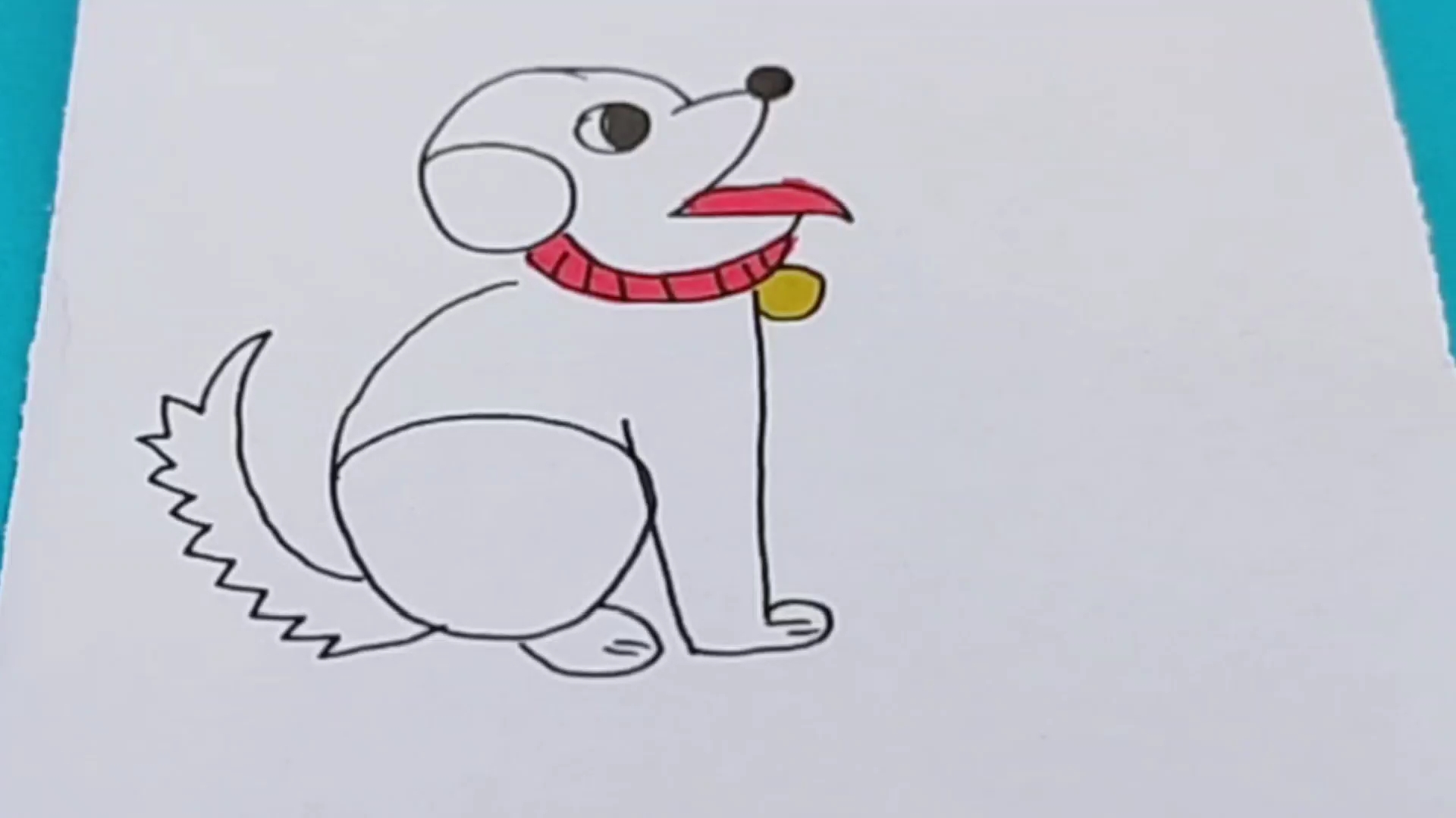 精 简笔画 伸舌头的小狗狗这么画呆萌
