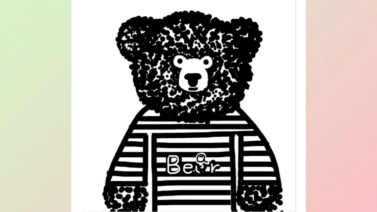 画一只呆呆的毛毛熊