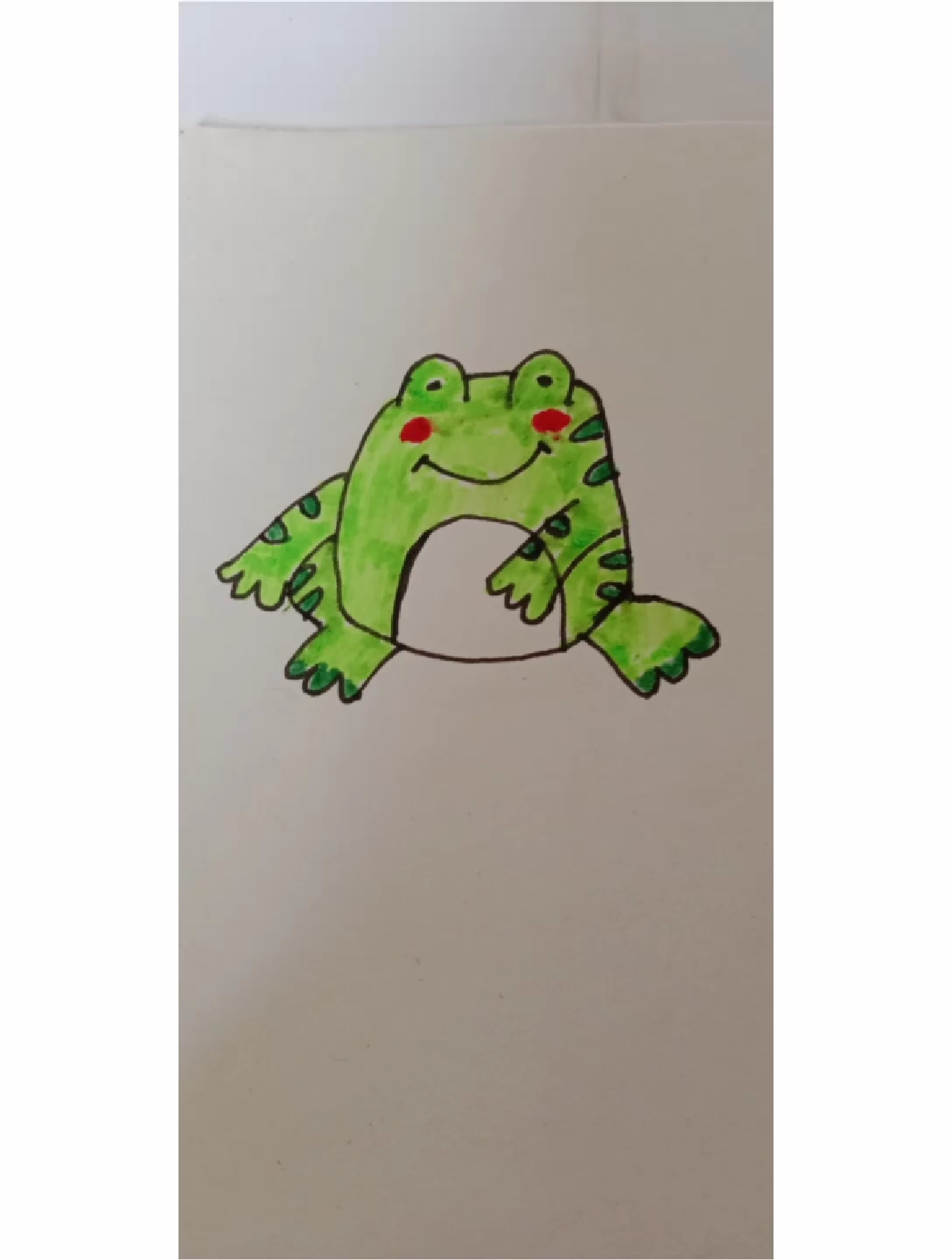 儿童简笔画之一只小青蛙