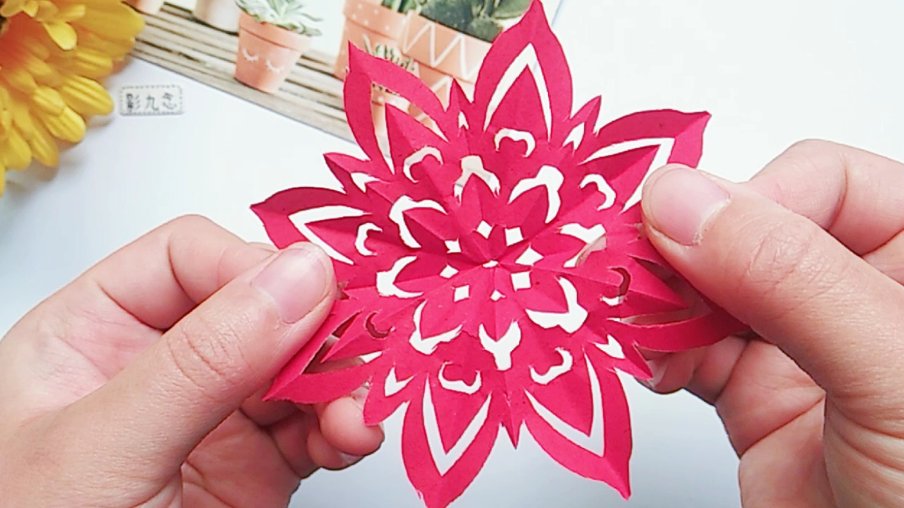 唯美好看的六折窗花,是这样剪的