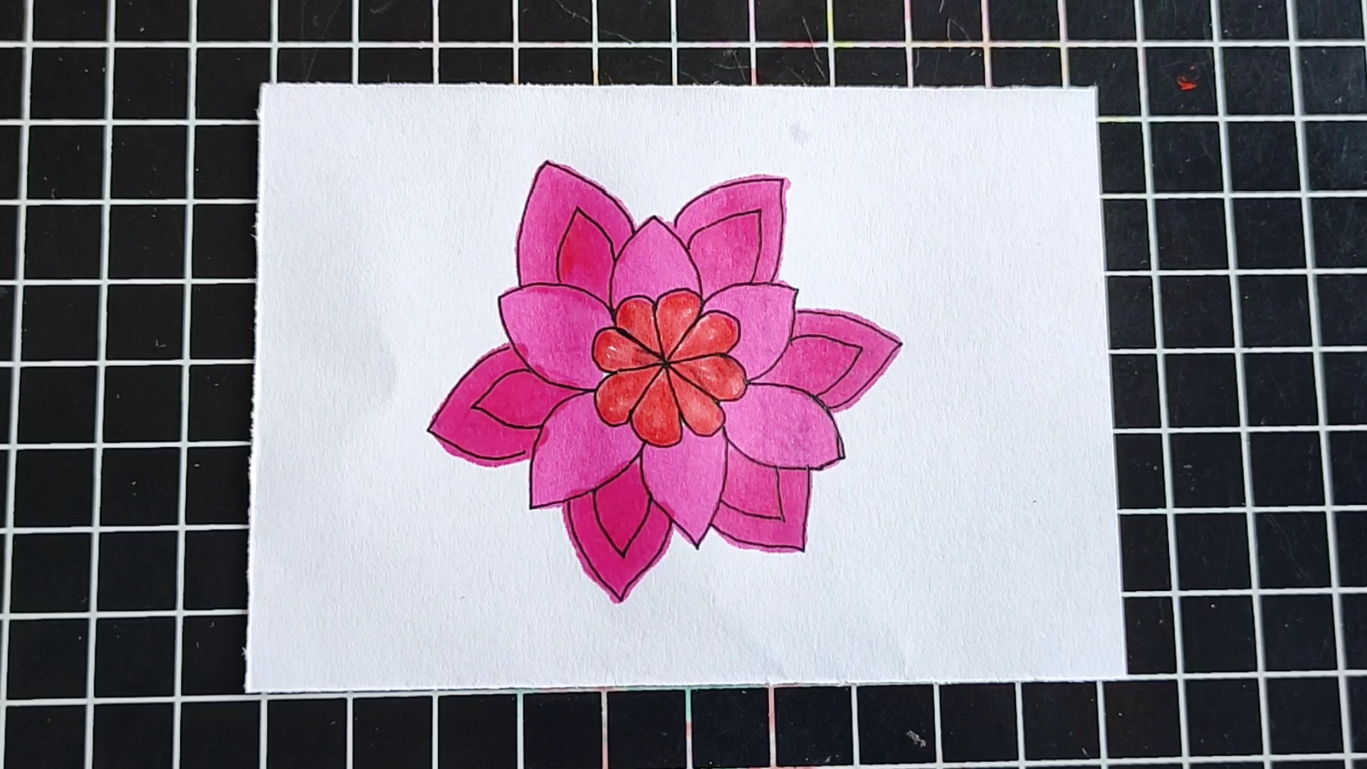 简笔画 简单的六瓣花