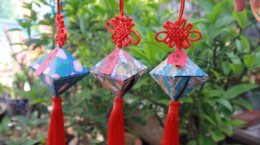 手工折纸,端午节小香包