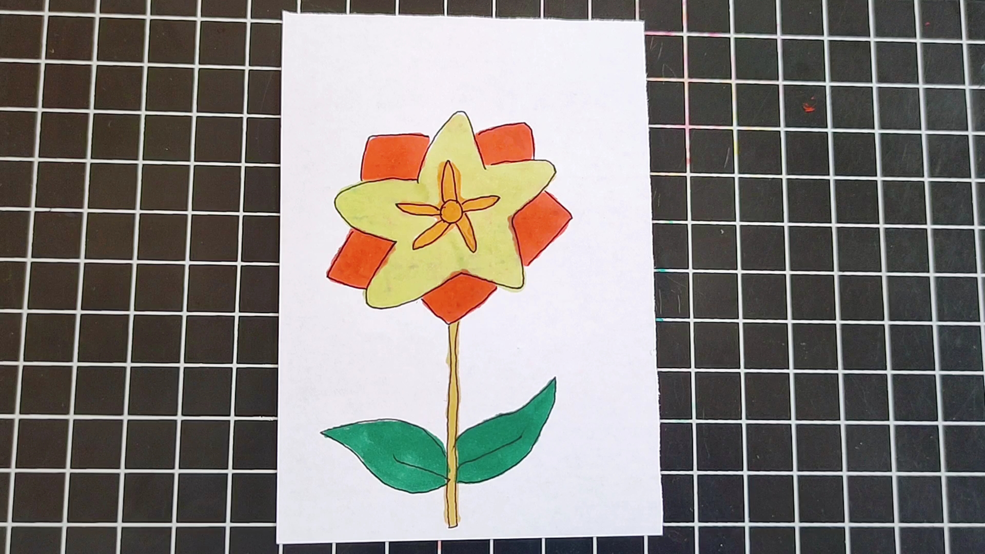 简笔画 好看的五角星花朵