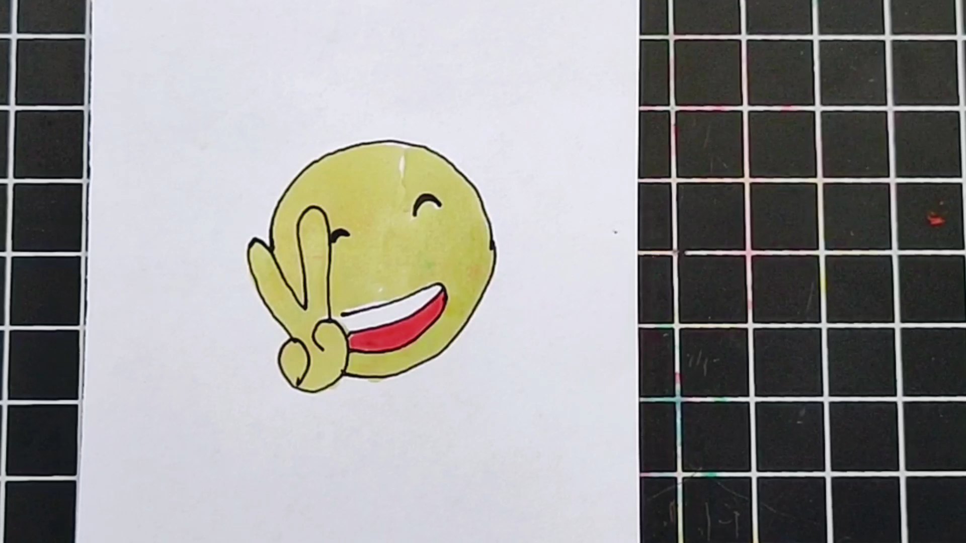 简笔画 画一个比耶的表情包