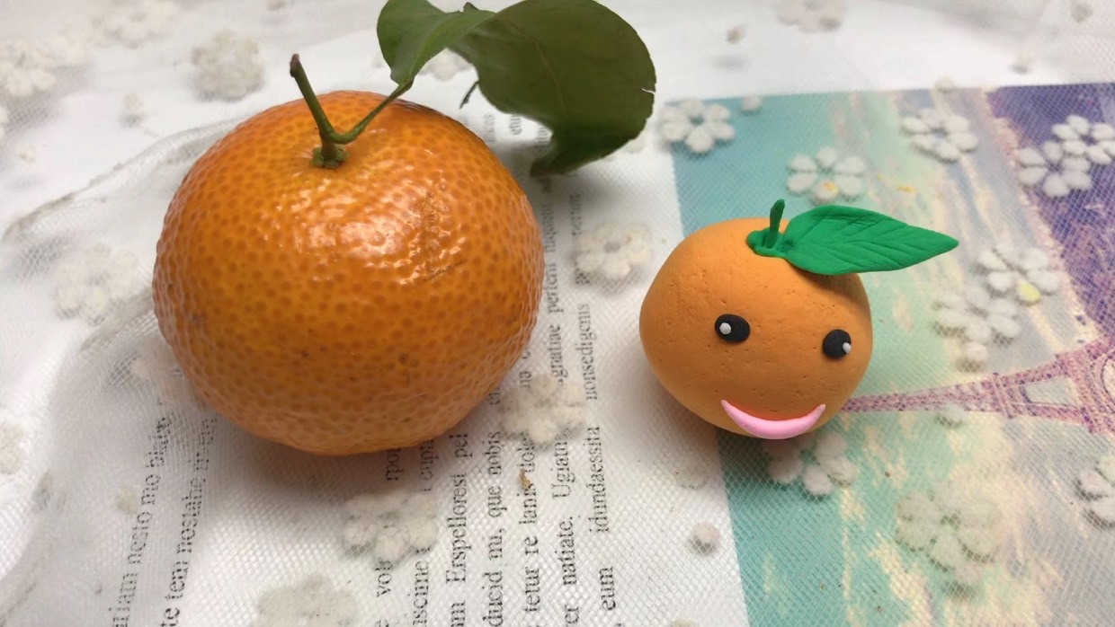 精 粘土制作小橘子