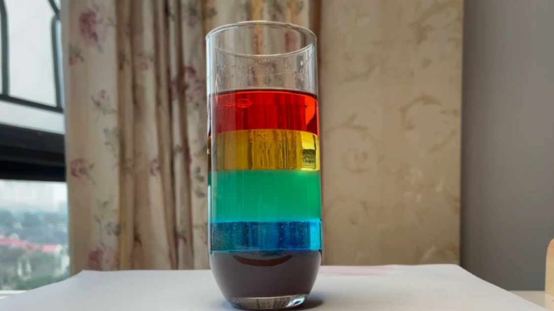 亲子实验|杯中彩虹(液体密度)