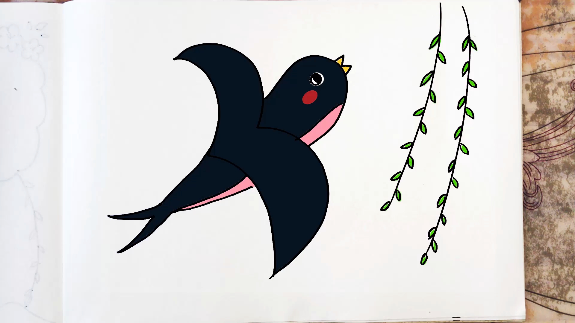 儿童画燕子画法图片