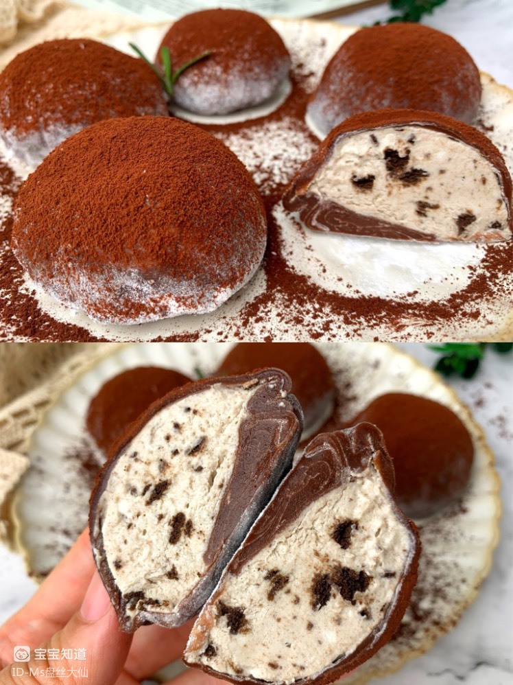 无需烤箱好吃到转圈圈的奥利奥乳酪大福