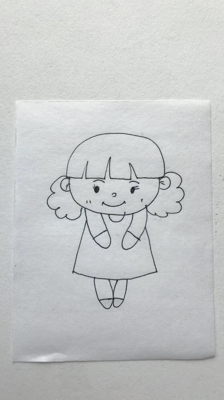 绘画比拼一个腼腆的女孩