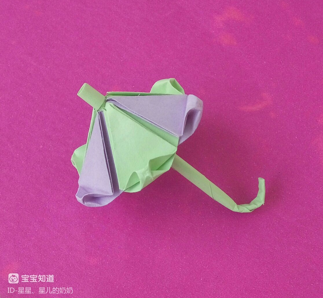 折纸小伞教程 小雨伞的折法图解(2)（六岁儿童折纸简单） - 有点网 - 好手艺